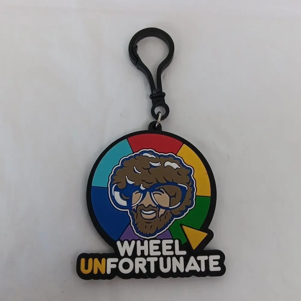 Dude Perfect Keychain Charm Lot Wheel Unfortunate Panda Golf Space Biking Logo